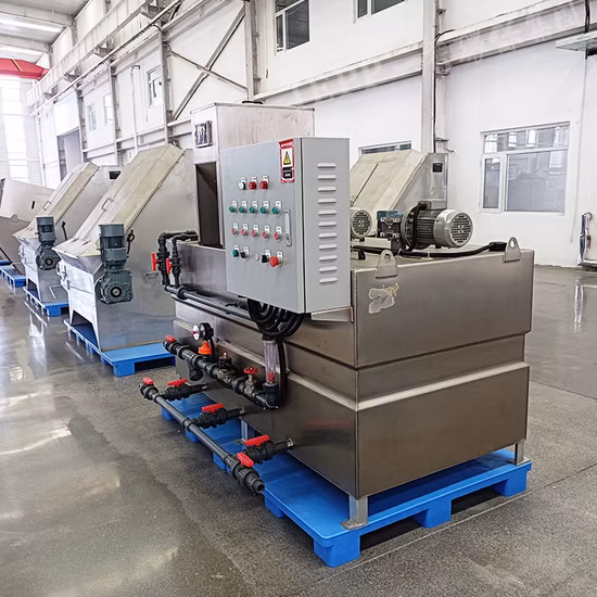 Sistema de dosificación de mezcla química automática de la planta de tratamiento de aguas residuales