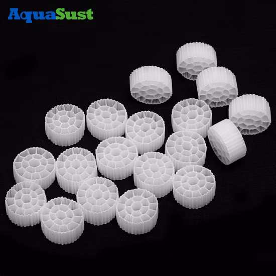 Biofiltro de alta calidad K1 K3 K5 Mbbr para planta de tratamiento de aguas residuales